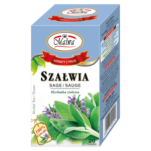 Herbata Ziołowa Malwa Szałwia 20x1g w saszetkach - naturalna, bez aromatów 