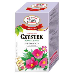 Herbata Ziołowa Malwa Czystek 20x1,5g w saszetkach - naturalna, bez aromatów 