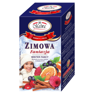 Herbata Malwa Ziołowo-Owocowa Zimowa Fantazja 20x2g w saszetkach 