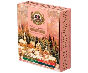 Zestaw Herbat Basilur Christmas Fruit Fusions Assorted 40 kopert  – 4 owocowe smaki 