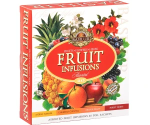 Zestaw Herbat Basilur Fruit Infusions  Assorted 40 kopert  – 4 owocowe smaki