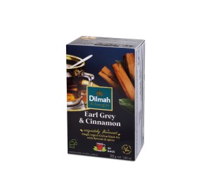 Herbata Dilmah Earl Grey & Cinnamon 20x1,5g - czarna aromatyzowana 