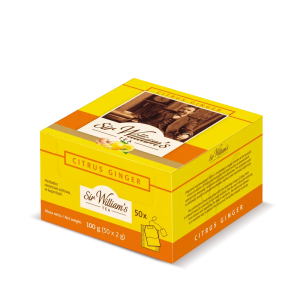 Herbata Sir William's Citrus Ginger 50x2g - owocowa, cytrusowo imbirowa w kopertach 