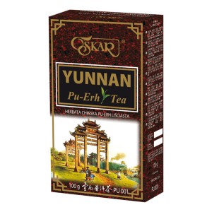 Herbata Oskar Yunnan Pu-Erh Tea 100g - czerwona