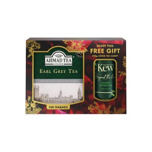 Zestaw Ahmad Earl Grey 100 torebek + Kew Garden Afternoon 100g puszka  - zestaw na prezent