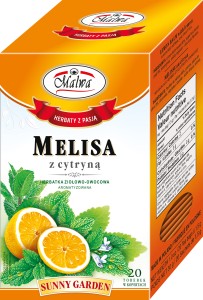 Herbata Malwa Sunny Garden Melisa z Cytryną- 20 torebek 