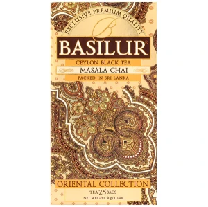 Herbata Basilur Oriental Collection Masala Chai 25 torebek - czarna BOPF z korzennymi przyprawami 