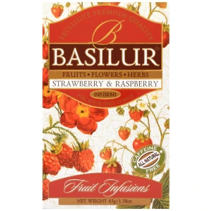 Herbata Basilur Fruit Infusions Strawberry & Raspberry 25 torebek- owocowa truskawkowo - malinowa