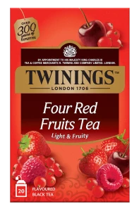 Herbata Twinings Four Red Fruits Tea 20x2g - czarna o smaku czterech owoców czerwonych w kopertach