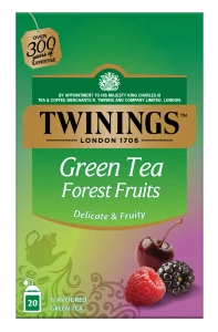 Herbata Twinings Green Tea Forest Fruits 20x1,5g - zielona o smaku owoców leśnych w kopertach