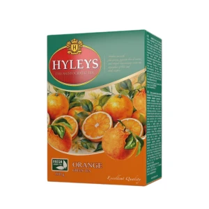 Herbata Hyleys Orange 100g - liściasta zielona z pomarańczą