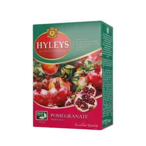 Herbata Hyleys Pomegranate 100g - liściasta zielona z granatem