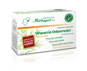 Herbata Ziołowa Herbapol Wsparcie Odporności 24x3g w saszetkach - naturalna bez aromatów