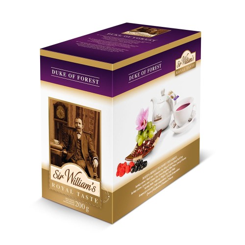 Herbata Sir William's Royal Taste Duke of Forest 50x4g - owocowa z truskawką w torebkach.