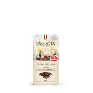 Kawa Ziarnista Vaspiatta Crema Italiana 250g - połączenie arabiki i robusty we włoskim stylu