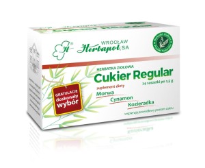 Herbata Ziołowa Herbapol Cukier Regular 24x2,5g w saszetkach - naturalna bez aromatów